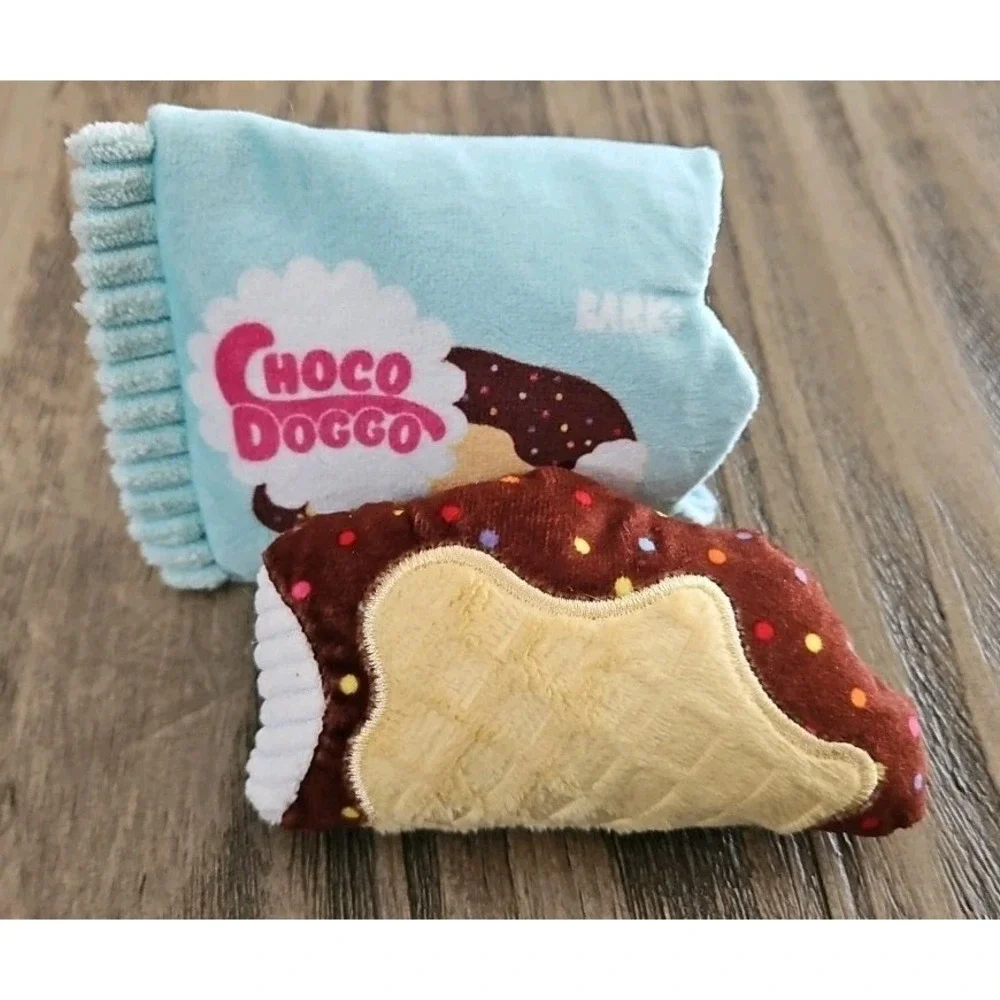 Bark Box Choco Doggo Dog Toy Taco with Wrapper XS/S Multi-part Squeaker Crinkle